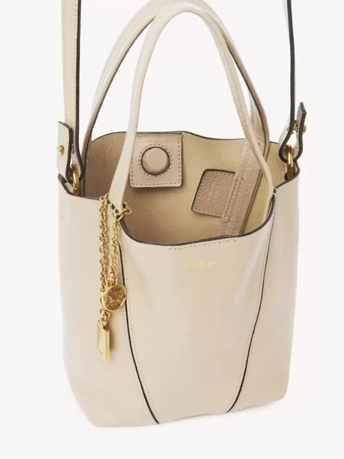 Mała torba typu tote Chloé Spin ze skóry licowej Mała torba typu tote Chloé Spin ze skóry licowej