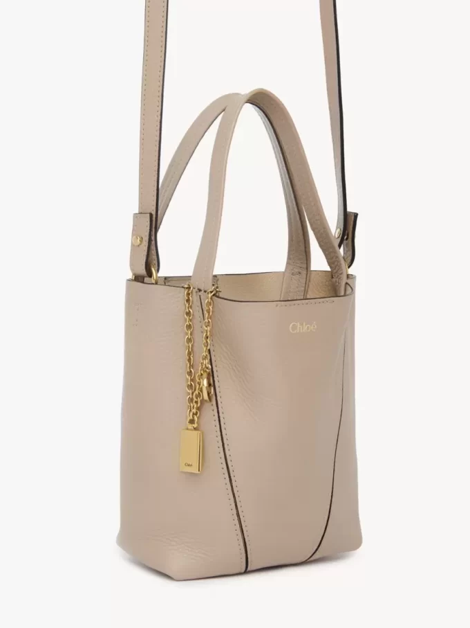 Mała torba typu tote Chloé Spin ze skóry licowej Mała torba typu tote Chloé Spin ze skóry licowej