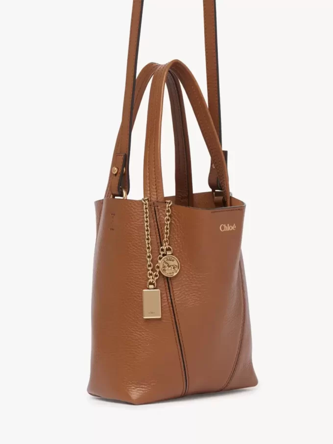 Mała torba typu tote Chloé Spin ze skóry licowej Mała torba typu tote Chloé Spin ze skóry licowej