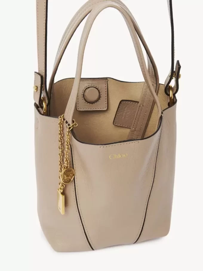 Mała torba typu tote Chloé Spin ze skóry licowej Mała torba typu tote Chloé Spin ze skóry licowej