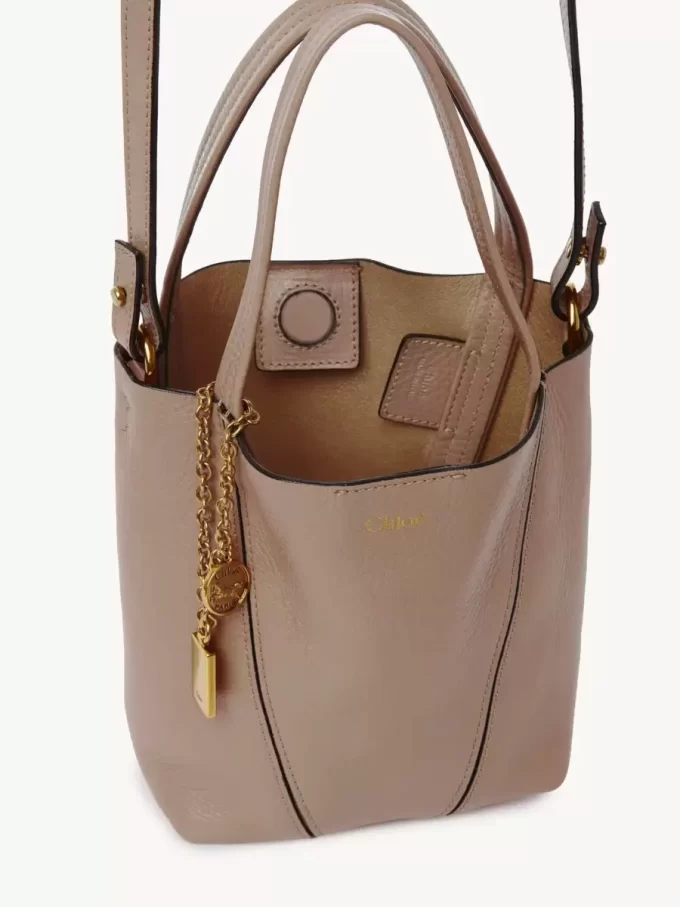 Mała torba typu tote Chloé Spin ze skóry licowej Mała torba typu tote Chloé Spin ze skóry licowej