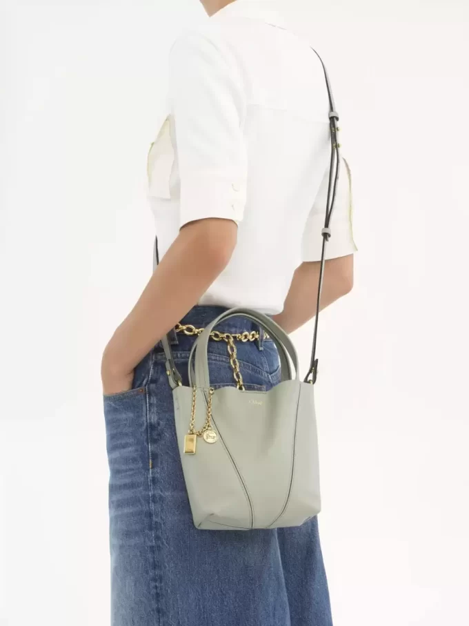 Mała torba typu tote Chloé Spin ze skóry licowej Mała torba typu tote Chloé Spin ze skóry licowej