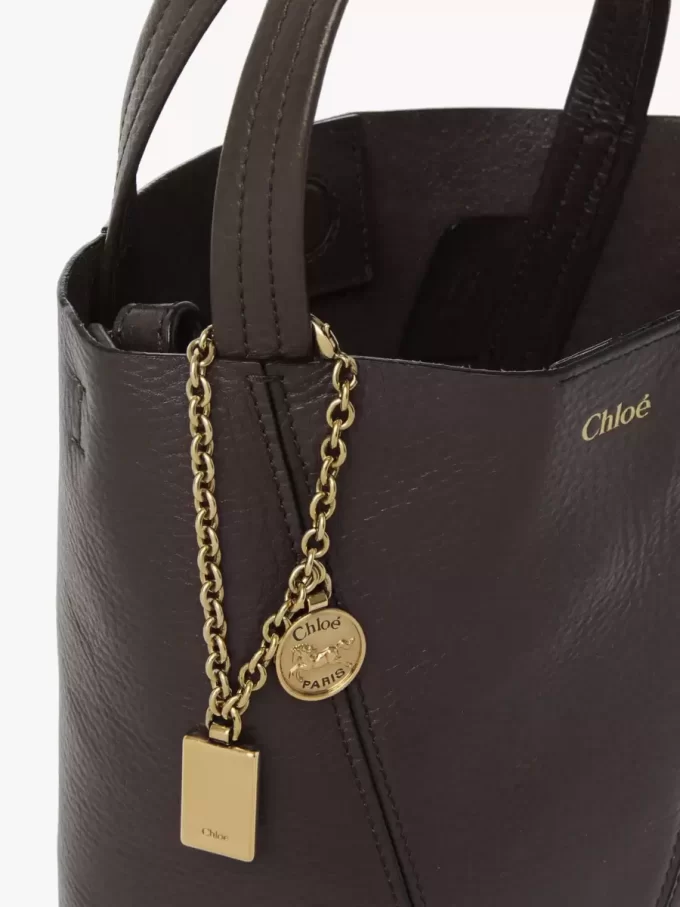 Mała torba typu tote Chloé Spin ze skóry licowej Mała torba typu tote Chloé Spin ze skóry licowej