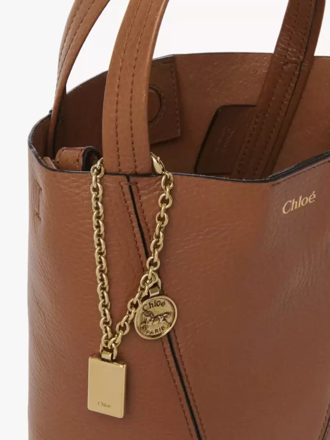 Mała torba typu tote Chloé Spin ze skóry licowej Mała torba typu tote Chloé Spin ze skóry licowej