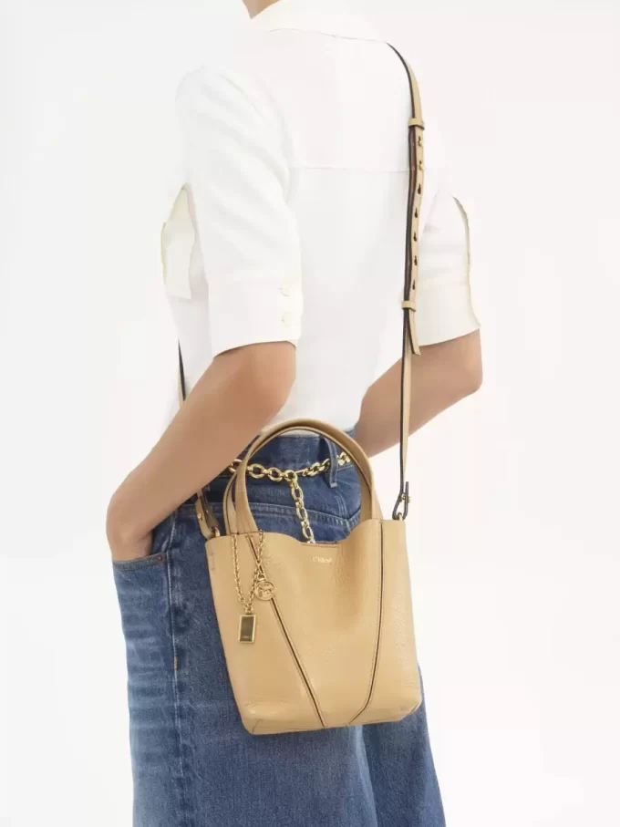 Mała torba typu tote Chloé Spin ze skóry licowej Mała torba typu tote Chloé Spin ze skóry licowej