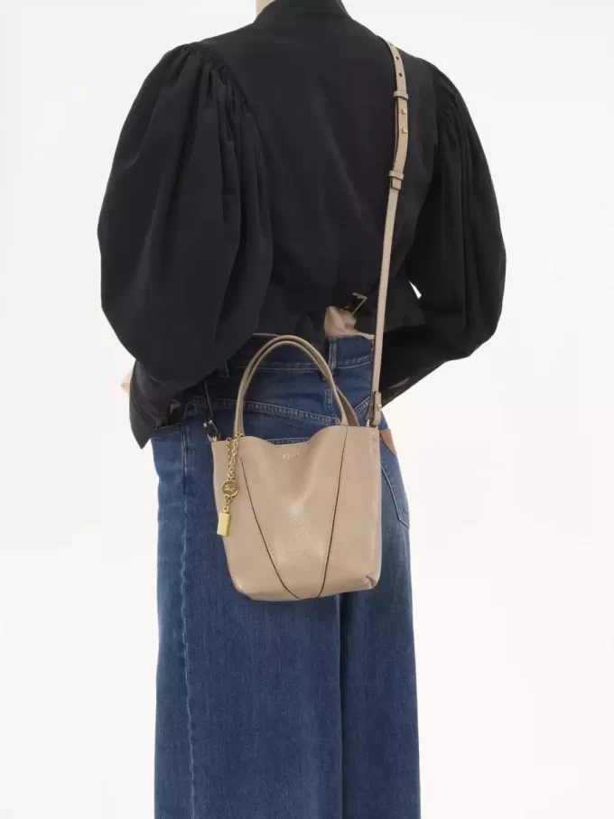 Mała torba typu tote Chloé Spin ze skóry licowej Mała torba typu tote Chloé Spin ze skóry licowej