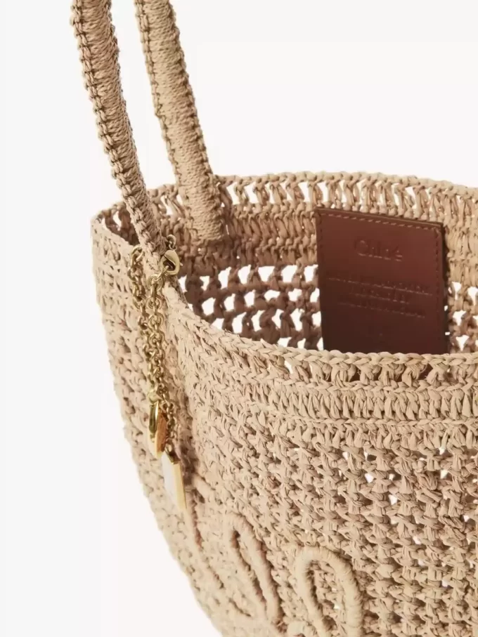 Mała torba typu tote Summer Banana z rafii Mała torba typu tote Summer Banana z rafii