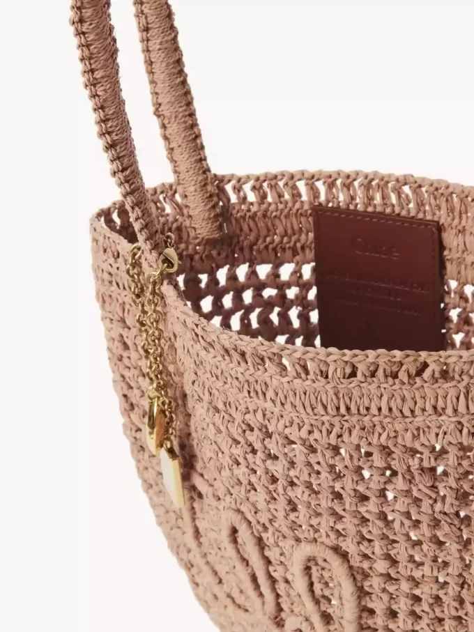 Mała torba typu tote Summer Banana z rafii Mała torba typu tote Summer Banana z rafii