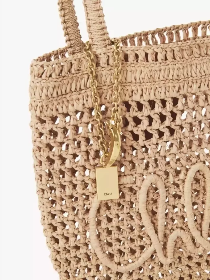 Mała torba typu tote Summer Banana z rafii Mała torba typu tote Summer Banana z rafii