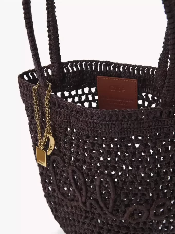 Mała torba typu tote Summer Banana z rafii Mała torba typu tote Summer Banana z rafii