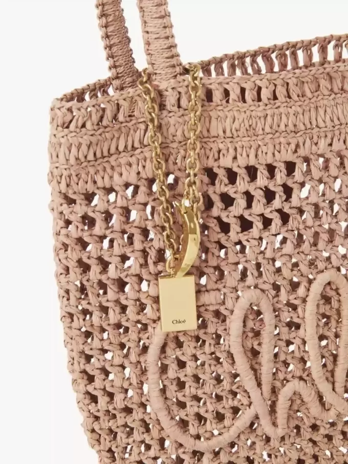 Mała torba typu tote Summer Banana z rafii Mała torba typu tote Summer Banana z rafii