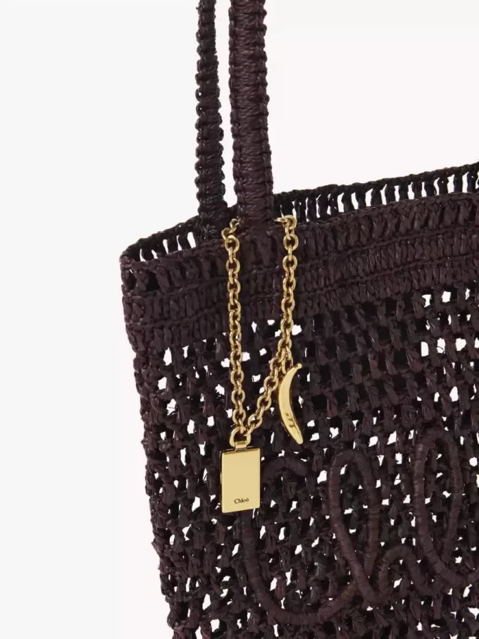 Mała torba typu tote Summer Banana z rafii Mała torba typu tote Summer Banana z rafii