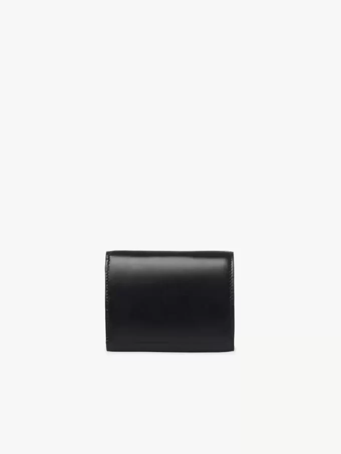 Mała torebka Chloé Iconic składana na trzy części z kieszonką na monety, wykonana z błyszczącej skóry