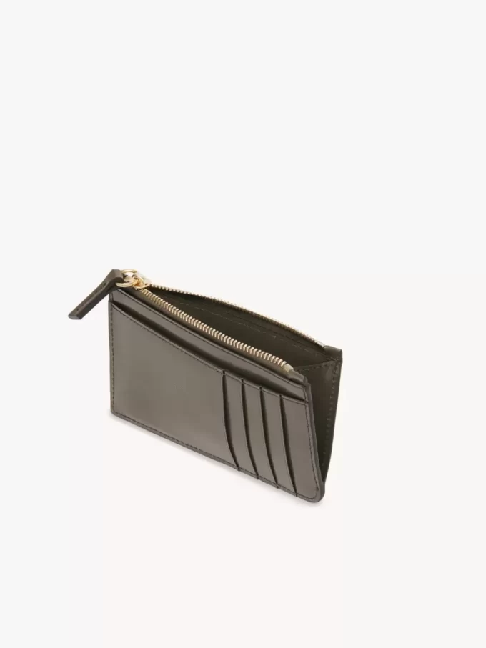 Mała torebka Chloé Iconic z przegródkami na karty, wykonana z błyszczącej skóry