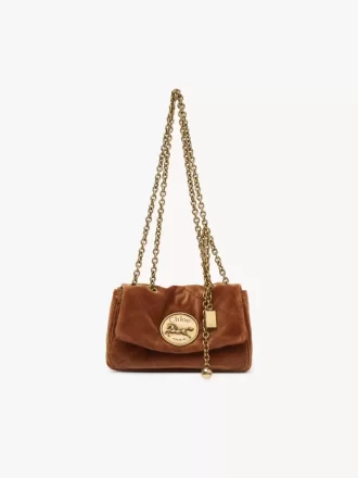Mała torebka na ramię Chloé Heritage z aksamitu