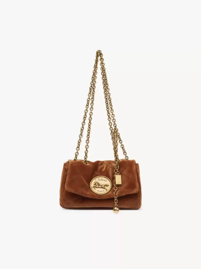 Mała torebka na ramię Chloé Heritage z aksamitu Mała torebka na ramię Chloé Heritage z aksamitu