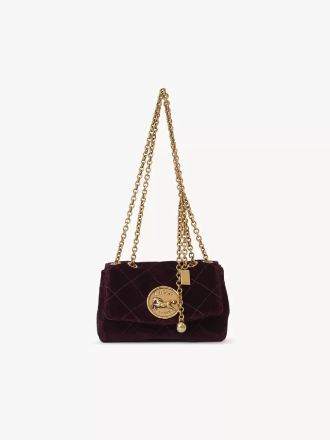 Mała torebka na ramię Chloé Heritage z aksamitu Mała torebka na ramię Chloé Heritage z aksamitu