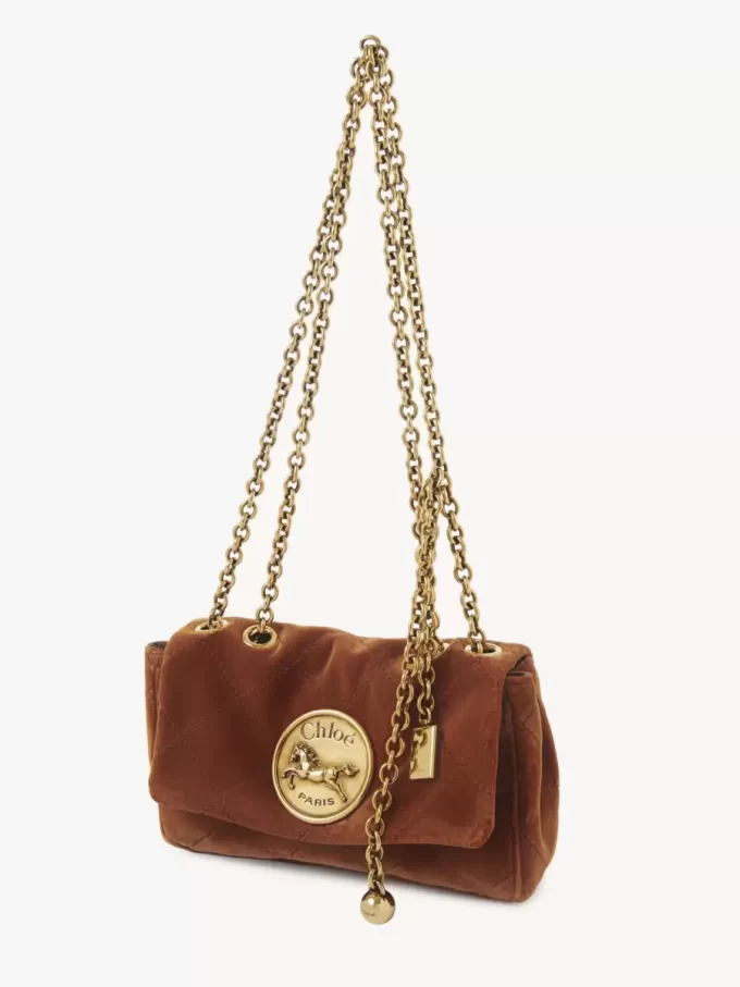 Mała torebka na ramię Chloé Heritage z aksamitu Mała torebka na ramię Chloé Heritage z aksamitu