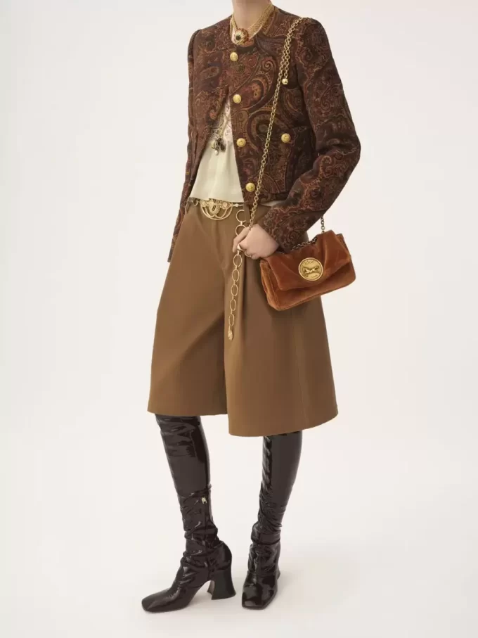 Mała torebka na ramię Chloé Heritage z aksamitu Mała torebka na ramię Chloé Heritage z aksamitu