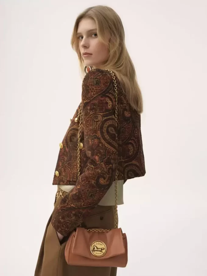 Mała torebka na ramię Chloé Heritage ze skóry licowej Mała torebka na ramię Chloé Heritage ze skóry licowej