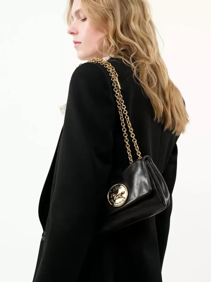 Mała torebka na ramię Chloé Heritage ze skóry licowej Mała torebka na ramię Chloé Heritage ze skóry licowej
