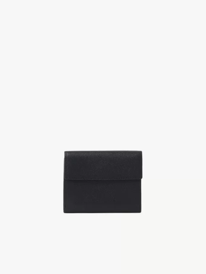 Mały portfel Chloé Charms w trzech składanych egzemplarzach ze skóry licowej Mały portfel Chloé Charms w trzech składanych egzemplarzach ze skóry licowej