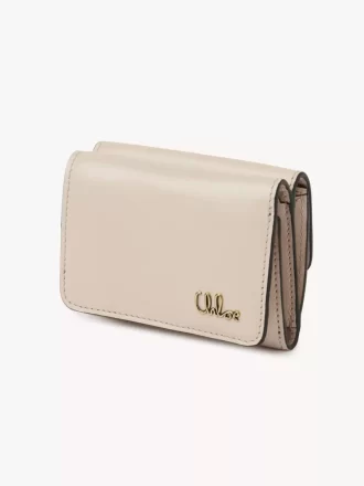 Mini Chloé Iconic tri-fold z błyszczącej skóry