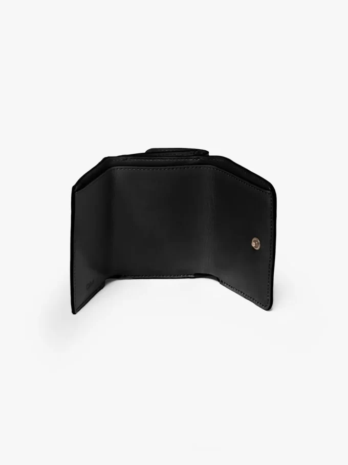 Mini Chloé Iconic tri-fold z błyszczącej skóry
