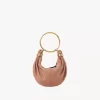 Mini torebka typu hobo z bransoletką ze skóry licowej Mini torebka typu hobo z bransoletką ze skóry licowej
