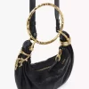 Mini torebka typu hobo z bransoletką ze skóry licowej Mini torebka typu hobo z bransoletką ze skóry licowej