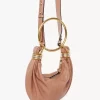 Mini torebka typu hobo z bransoletką ze skóry licowej Mini torebka typu hobo z bransoletką ze skóry licowej