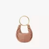 Mini torebka typu hobo z bransoletką ze skóry licowej Mini torebka typu hobo z bransoletką ze skóry licowej