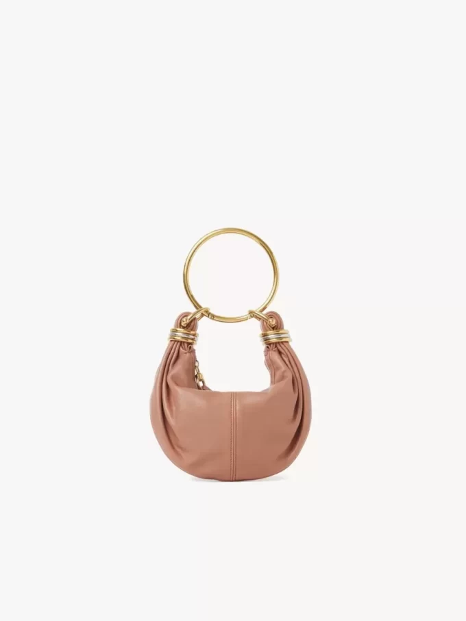 Mini torebka typu hobo z bransoletką ze skóry licowej Mini torebka typu hobo z bransoletką ze skóry licowej