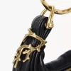 Mini torebka typu hobo z bransoletką ze skóry licowej Mini torebka typu hobo z bransoletką ze skóry licowej