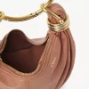 Mini torebka typu hobo z bransoletką ze skóry licowej Mini torebka typu hobo z bransoletką ze skóry licowej
