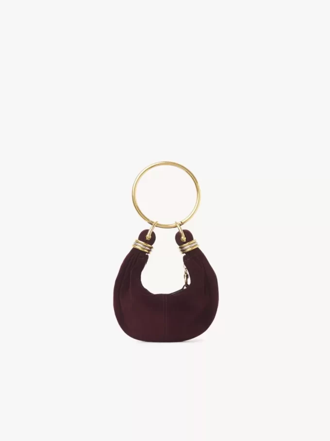 Mini torebka typu hobo z bransoletką ze skóry zamszowej Mini torebka typu hobo z bransoletką ze skóry zamszowej