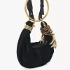 Mini torebka typu hobo z bransoletką ze skóry zamszowej Mini torebka typu hobo z bransoletką ze skóry zamszowej