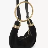 Mini torebka typu hobo z bransoletką ze skóry zamszowej Mini torebka typu hobo z bransoletką ze skóry zamszowej
