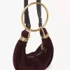Mini torebka typu hobo z bransoletką ze skóry zamszowej Mini torebka typu hobo z bransoletką ze skóry zamszowej
