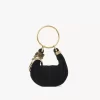 Mini torebka typu hobo z bransoletką ze skóry zamszowej Mini torebka typu hobo z bransoletką ze skóry zamszowej