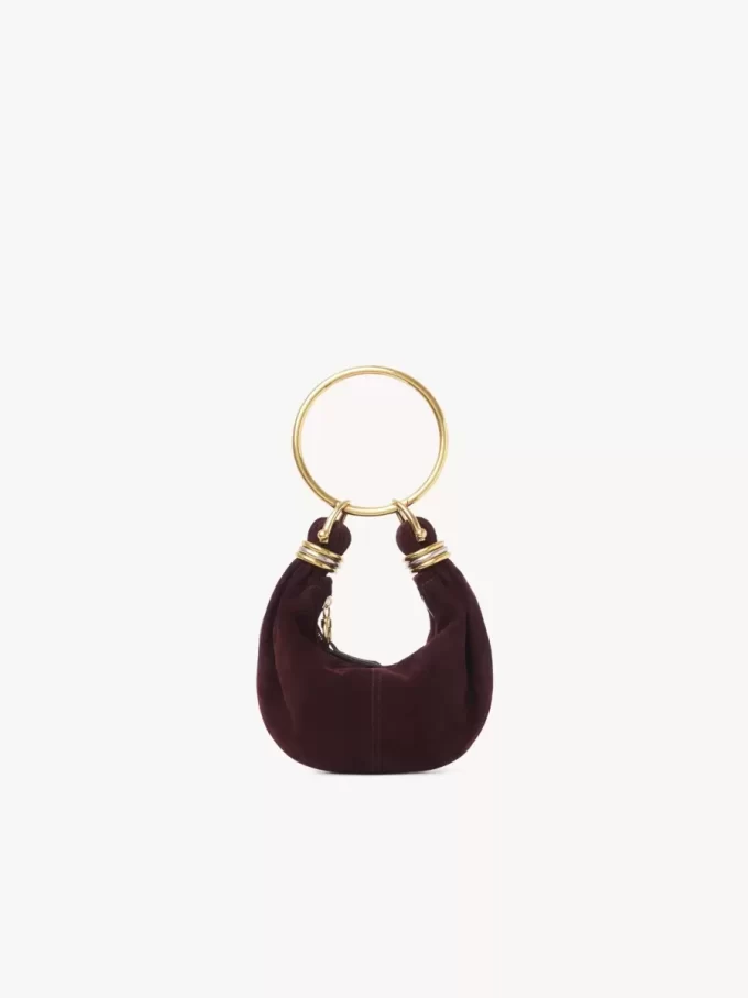 Mini torebka typu hobo z bransoletką ze skóry zamszowej Mini torebka typu hobo z bransoletką ze skóry zamszowej