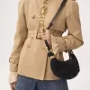 Mini torebka typu hobo z bransoletką ze skóry zamszowej Mini torebka typu hobo z bransoletką ze skóry zamszowej