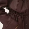 Parka z wysokim kołnierzem ze skóry Parka z wysokim kołnierzem ze skóry