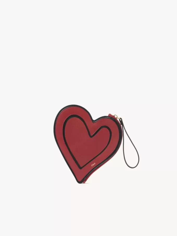 Płaska torebka Chloé Symbols Heart ze skóry licowej Płaska torebka Chloé Symbols Heart ze skóry licowej