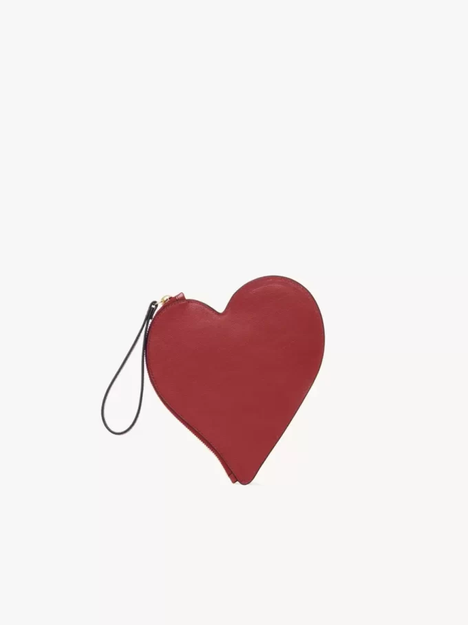 Płaska torebka Chloé Symbols Heart ze skóry licowej Płaska torebka Chloé Symbols Heart ze skóry licowej