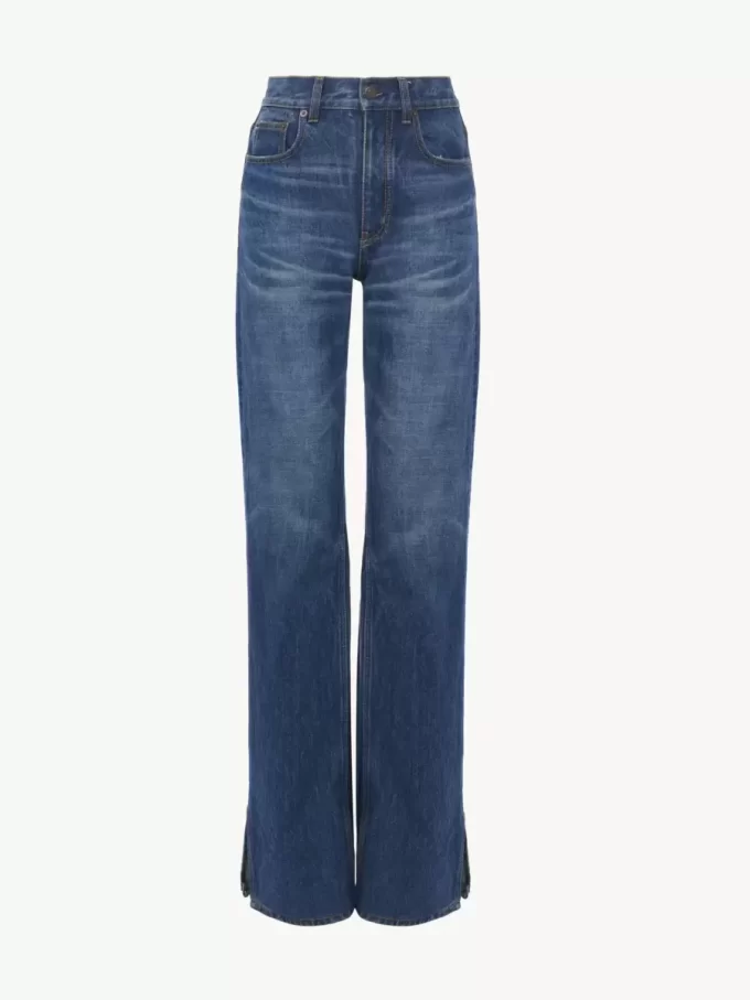 Proste jeansy z denimu Proste jeansy z denimu