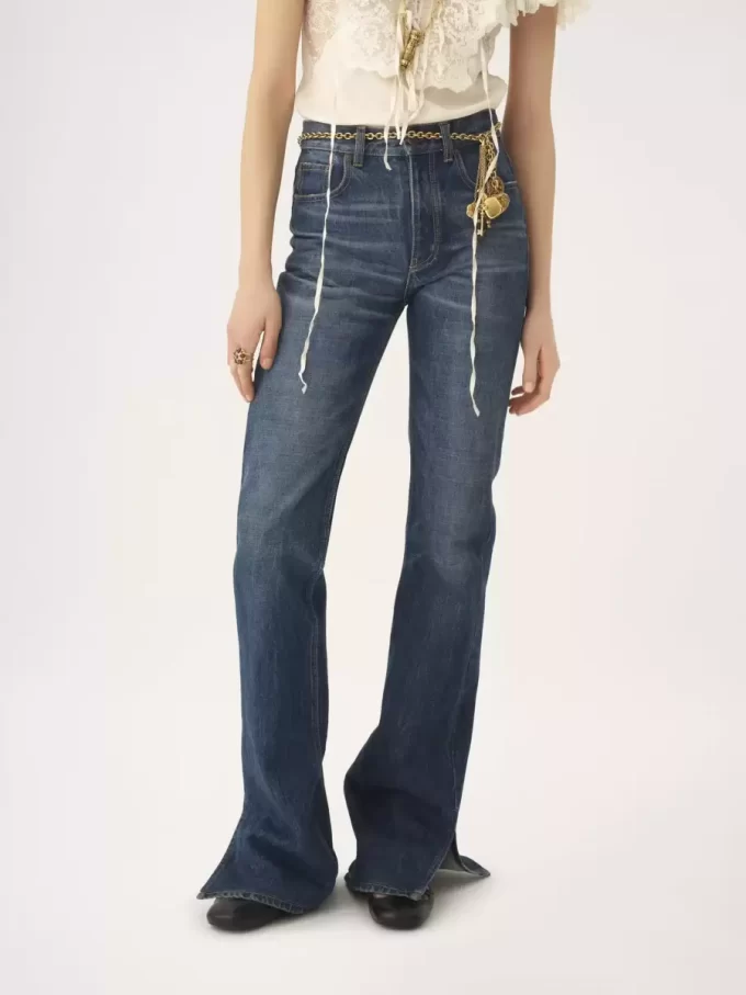 Proste jeansy z denimu Proste jeansy z denimu