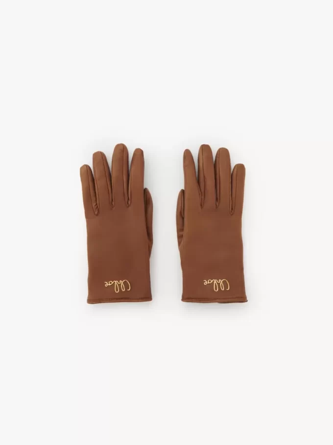 Rękawiczki Chloé Iconic ze skóry