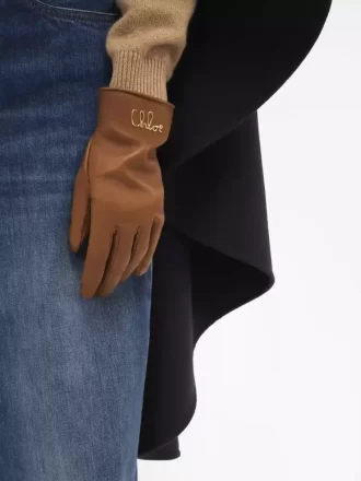 Rękawiczki Chloé Iconic ze skóry