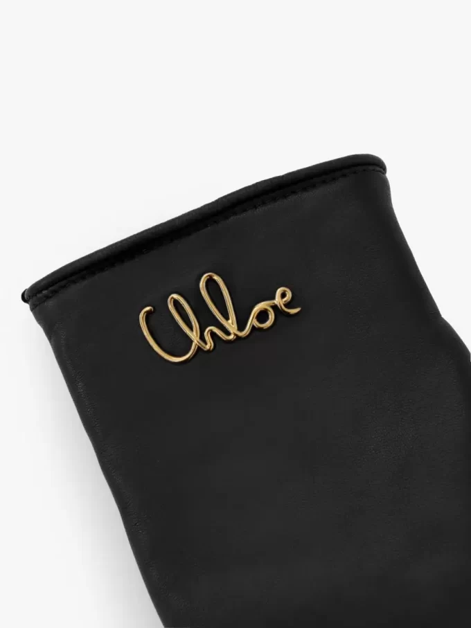 Rękawiczki Chloé Iconic ze skóry